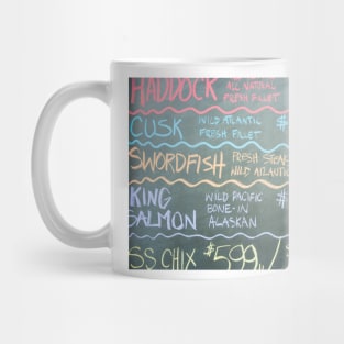 Fish market sign Mug